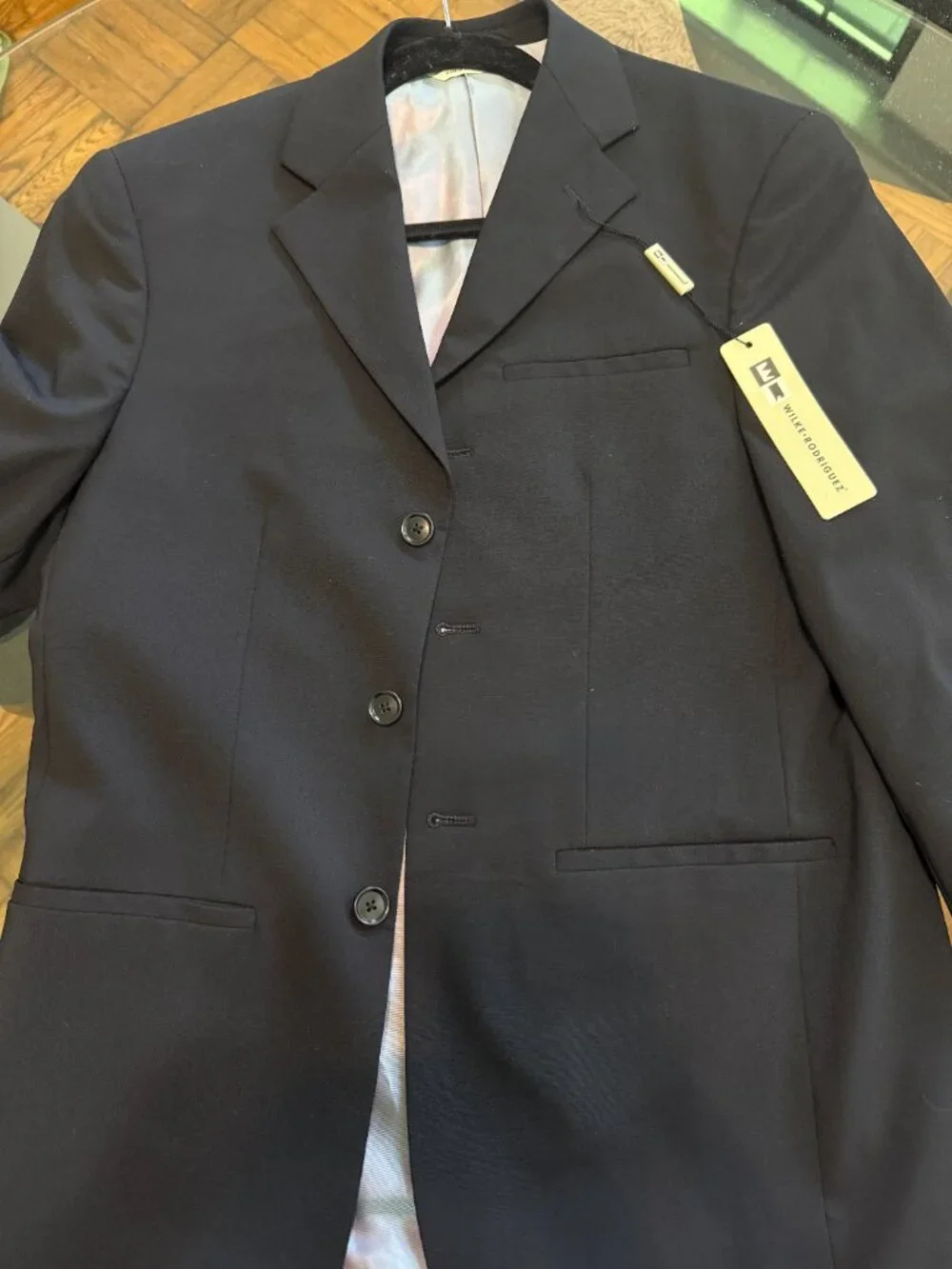 NWT Wilke-Rodriguez Black Wool Blend Blazer 36S